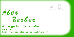 alex werber business card